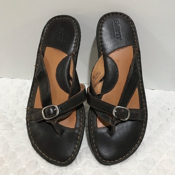 Brown leather Born  7/38 size sandals - Picture 1 of 2